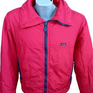 Vintage Men's Medium Puffer Ski Jacket 1980's Cevas Red Winter Logo Patch Kong